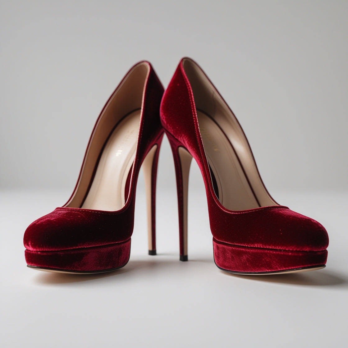 Aurencals Luxe Ruby Velvet Stilettos